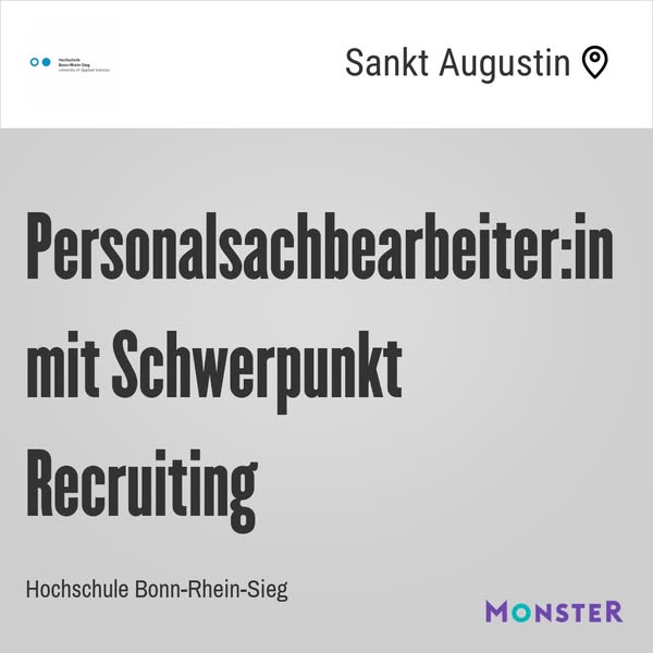 Personalsachbearbeiter:in mit Schwerpunkt Recruiting